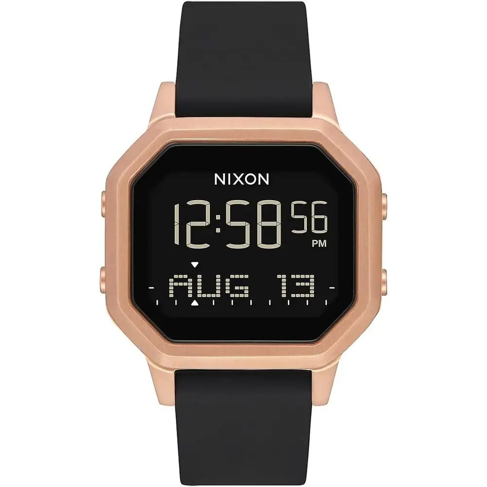 NIXON Siren SS A1211-100m Water Resistant Women's Digital Sport Watch (36mm Watch ace, 18mm-16mm Silicone Band)