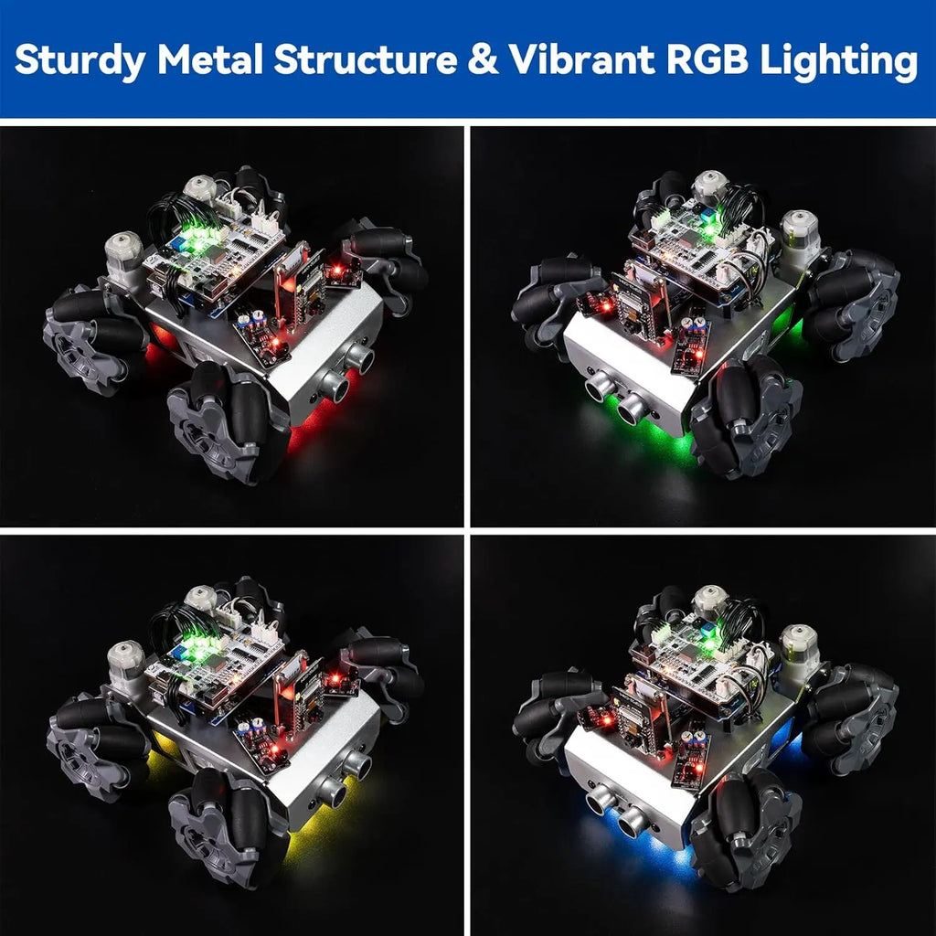 Smart Robot Car Kit with FPV Camera, App Control, Compatible Arduino UNO R3 & ESP32 CAM for Adults