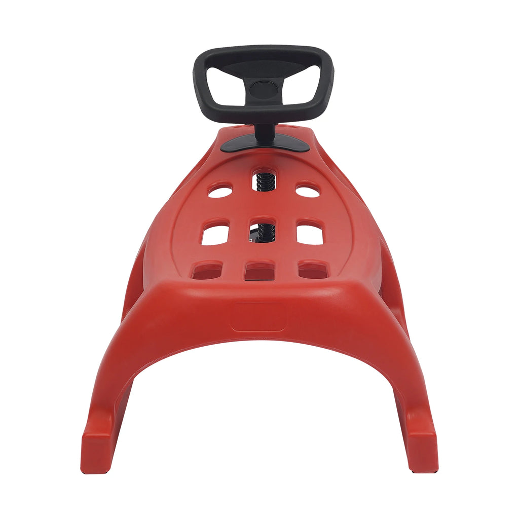 Single Rider Racer Toboggan with Steering Wheel and Pull Rope, Outdoor Snow Sled for Toddlers & Kids, Load Capacity 220.46lbs