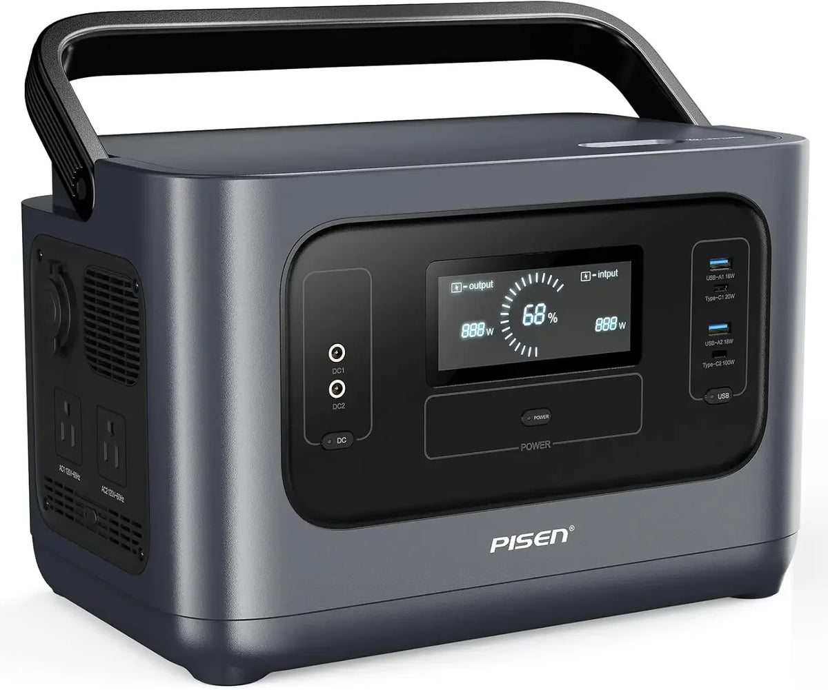 Portable Power Station 1000W, Solar Generator with Fast Charging, 1008WH LiFePO4