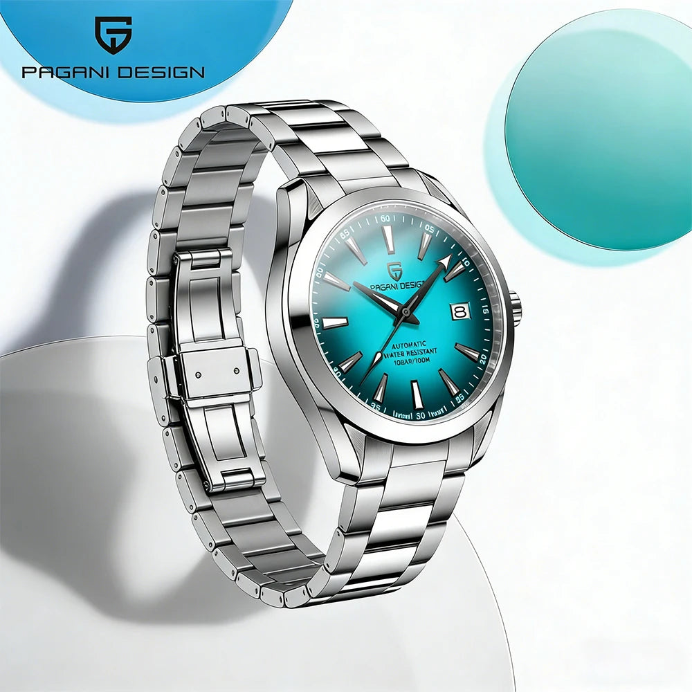PAGANI DESIGN 2026 Sky Blue 40MM A150 Mechanical Automatic Stainless Steel Waterproof Watch with Sapphire Glass Watches for men