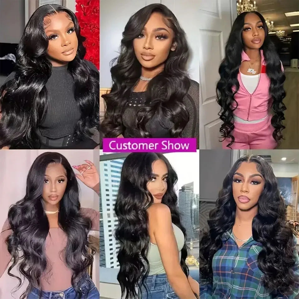 Body Wave Human Hair Bundles With 4x4 5x5 6x6 HD Closure Peruvian Hair Weave 3/4 Bundles With Lace Closure Body Wavy Human Hair