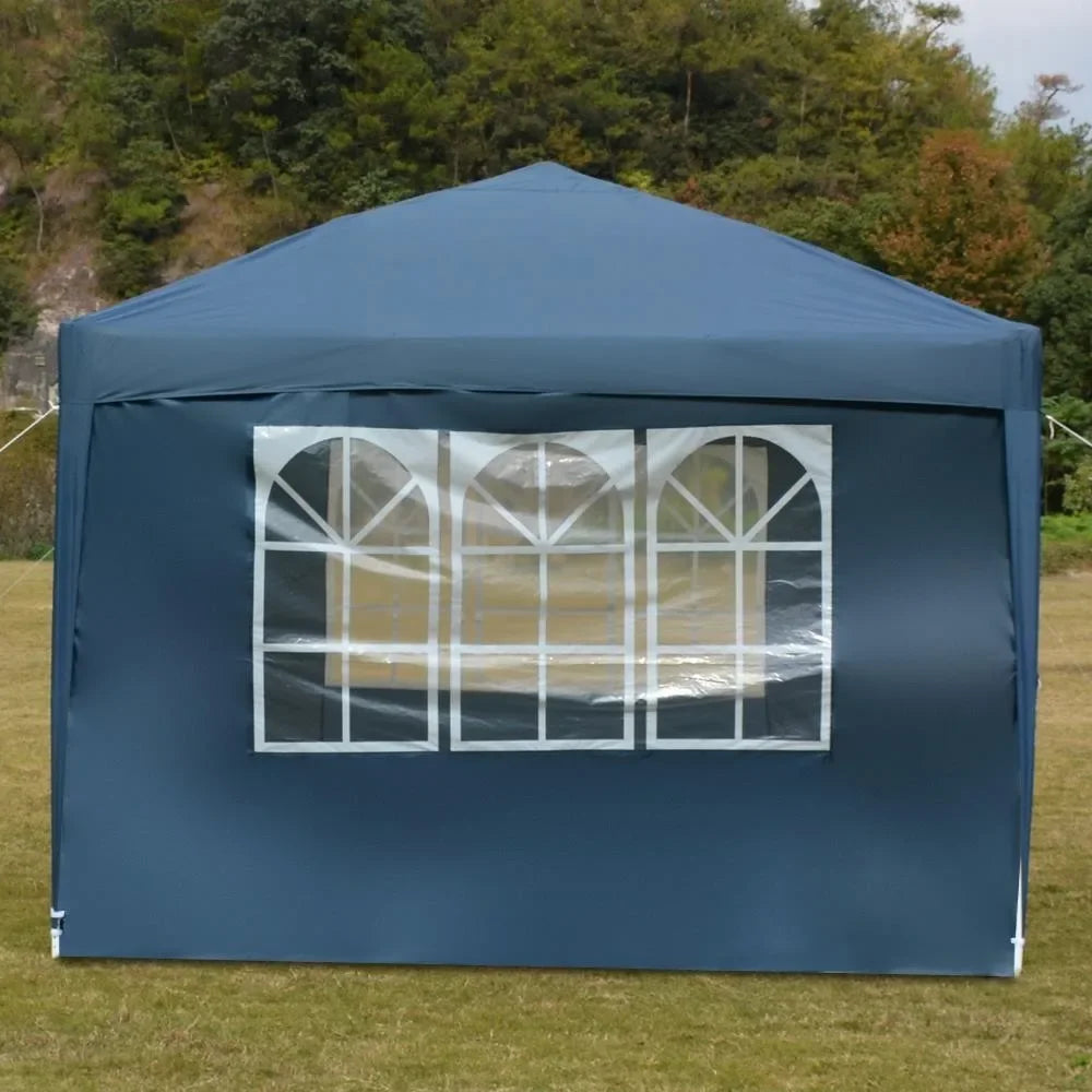 10'x 10' Blue EZ Pop UP Party Tent Outdoor Canopy Patio Waterproof Wedding Tent