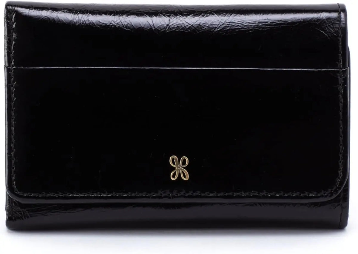 Women's Trifold Leather Wallet with Snap Closure, Compact and Stylish for Daily Use