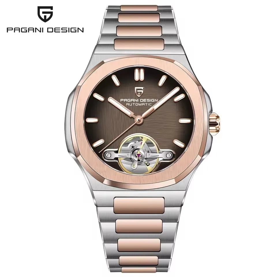 2026 PAGANI DESIGN New Tourbillon Mechanical Watch 316L All Steel Luxury Waterproof Men watch Sapphire Mirror Luminous Man watch