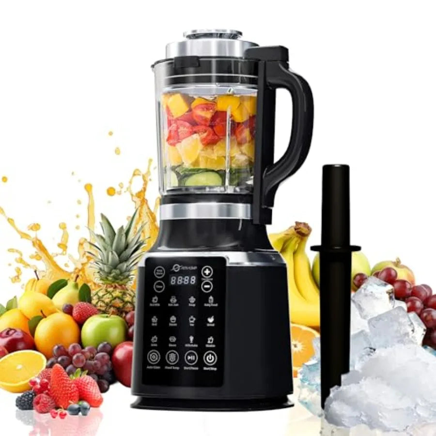 Glass Blenders for Kitchen with Tamper Blender for Smoothies Professional Blenders 1500W Motor 9 Adjustable Speeds 14 Preset Pr