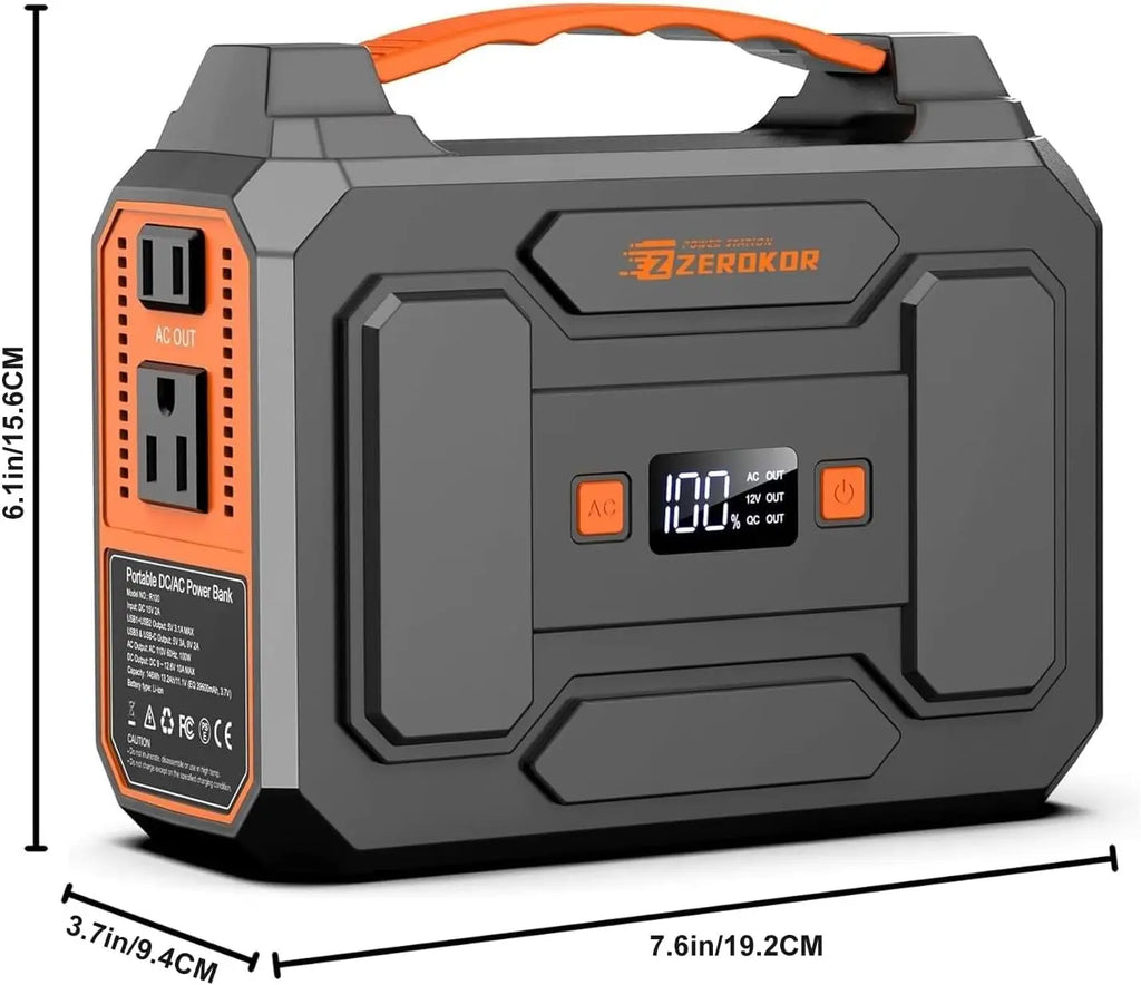 Portable Power Station with Foldable 40W Solar Panel, 100W Solar Powered Generator with Panels, AC Outlet Camping Solar Power Ba