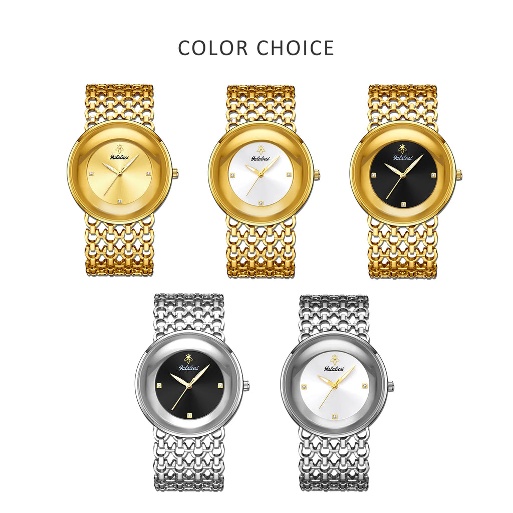 YaLaLuSi Fashion Men Women Watch Luxury Mesh Band Waterproof Quartz Wristwatch Casual Sports Free Shipping