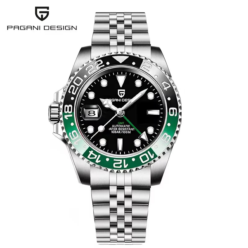 2026 PAGANI DESIGN New Business Men Mechanical Wristwatch 100M Waterproof Sapphire Glass PD-1662 GMT 40mm Watch Men Reloj Hombre
