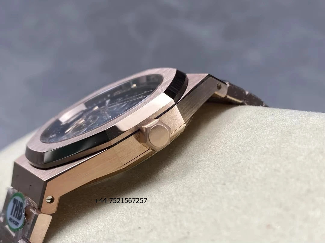 New Luxury Super Quality Mechanical Watch 41mm THB Factory 3132 Movement 15407 Gold Skeleton Watch