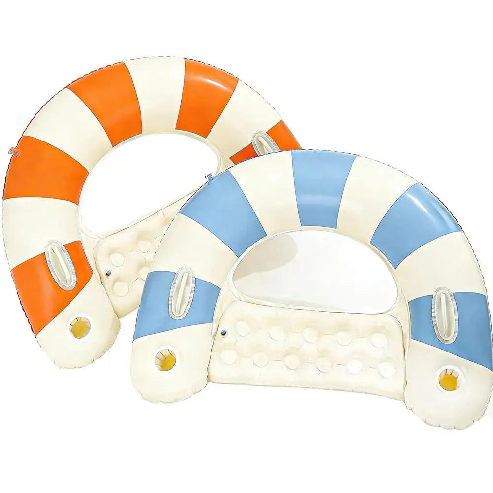 2PCS Pool Swim Ring Inflatable Pool Floats Water Fun Large Adult Swimming Pool Float for Beach Lake Summer Holiday Beach Party