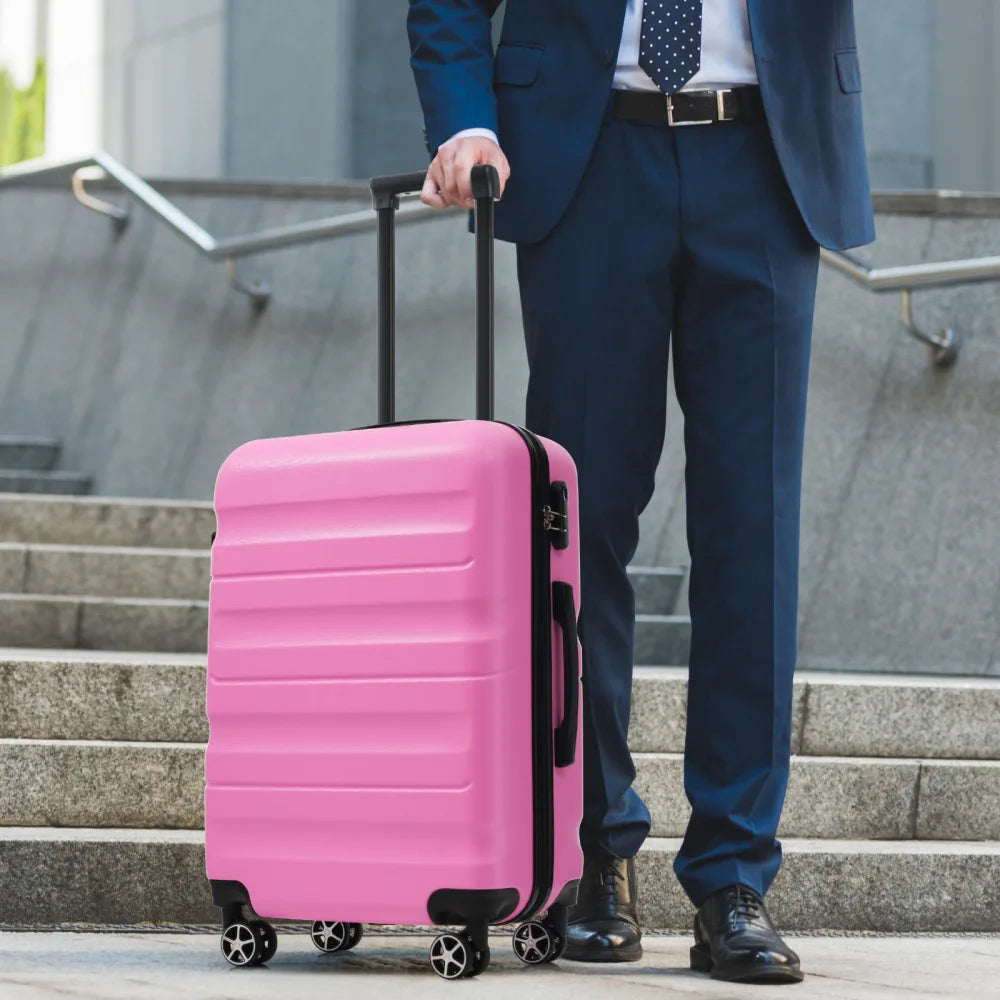 Hardshell Luggage Set Lightweight & Durable Suitcases with Dual Spinner Wheels, Carry-On & Check-In Sizes for Travel & Business