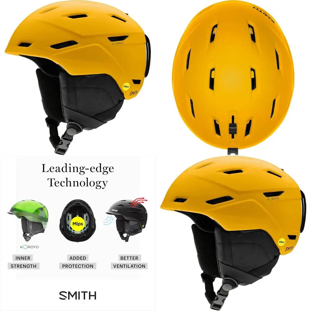 Men's Snowsports Helmet with MIPS and Koroyd - Lightweight Ski & Snowboard Protection - Matte Gold, Small