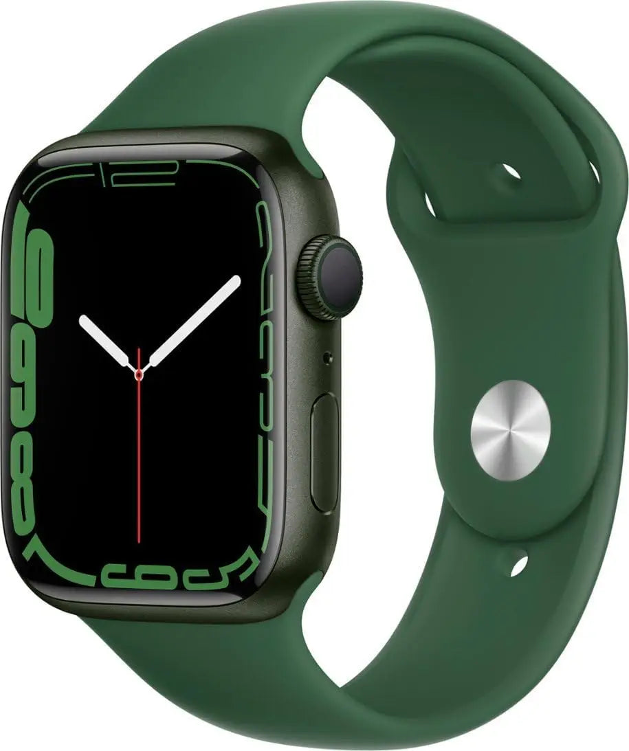 Refurbished Smartwatch with GPS, 45mm Green Aluminum Case and Sport Band, Regular Size