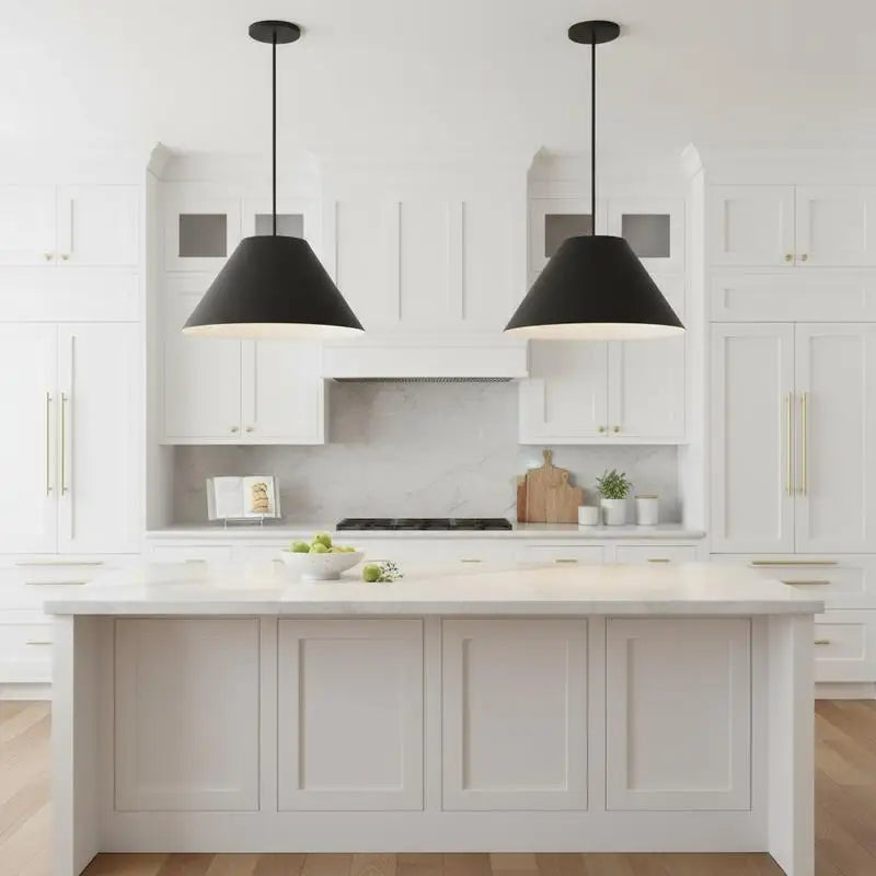 22" Dia Integrated LED Black Pendant Light Fixture