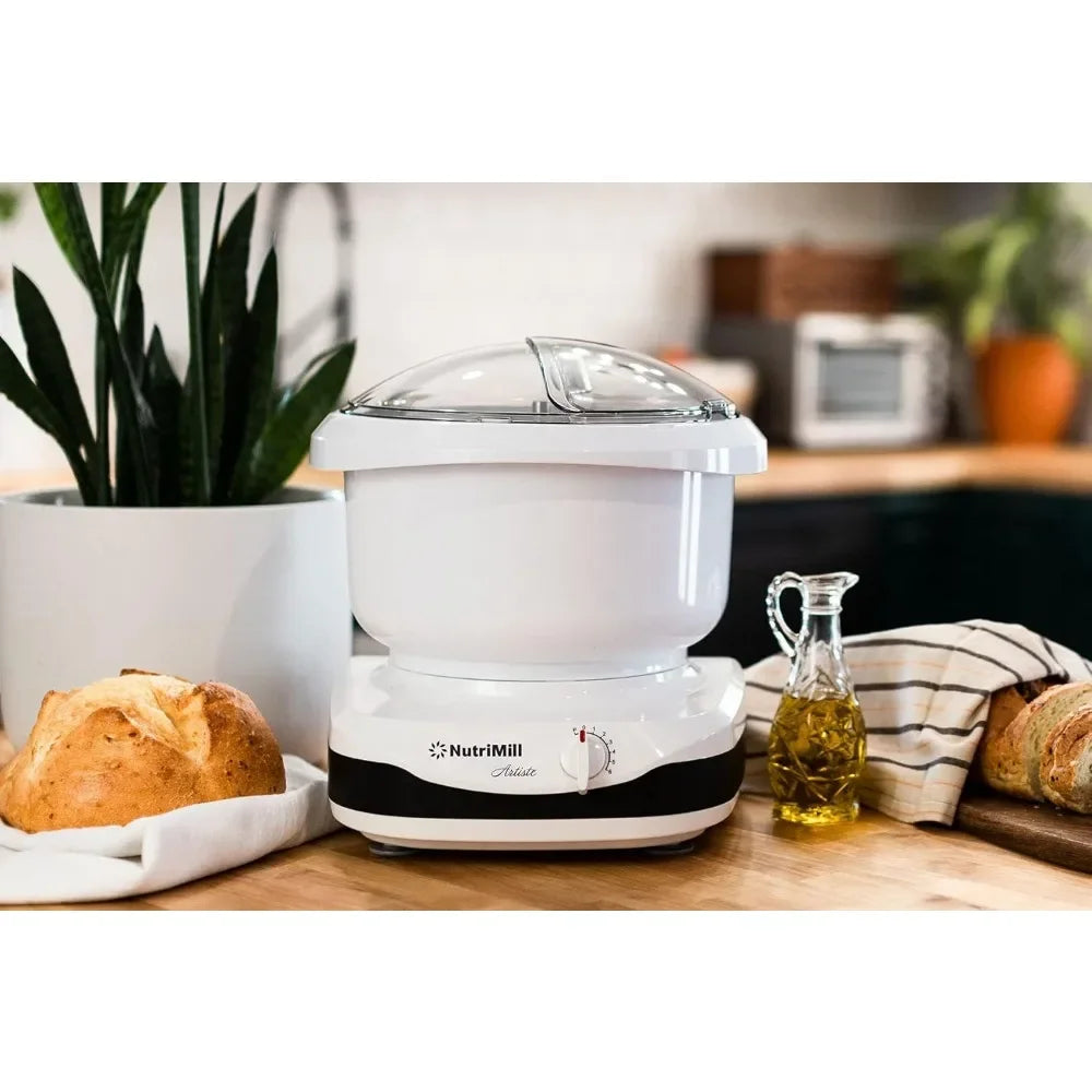 BestsellerBestsellerartiste kitchen electric stand mixer 500 watt 6.5 quart bowl with dough hook & wire whips (black trim)