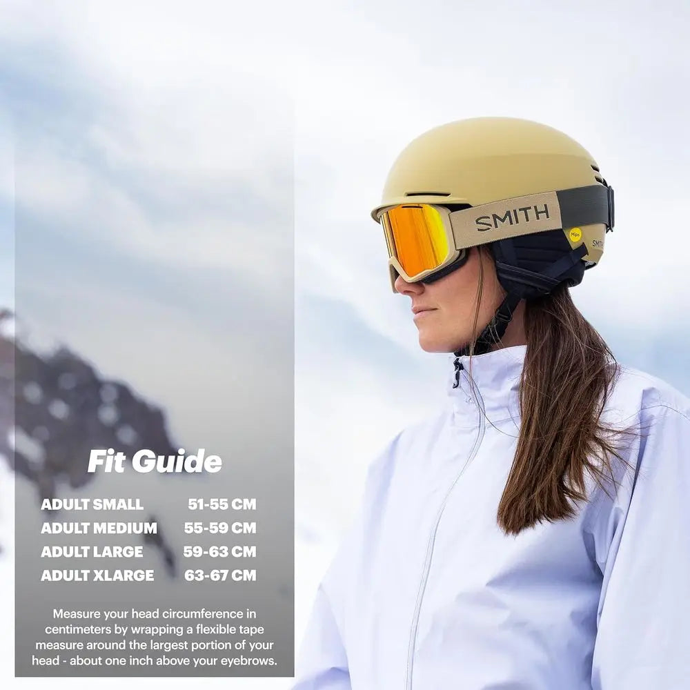 Men's Snowsports Helmet with MIPS and Koroyd - Lightweight Ski & Snowboard Protection - Matte Gold, Small