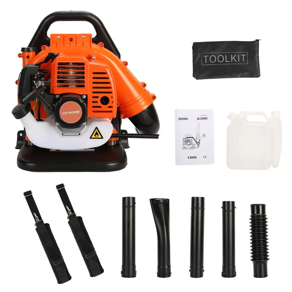52CC Gas Powered Backpack Leaf Blower 2 Stroke Strong Wind Snow Blower 550 CFM Garden Yard Power Tools