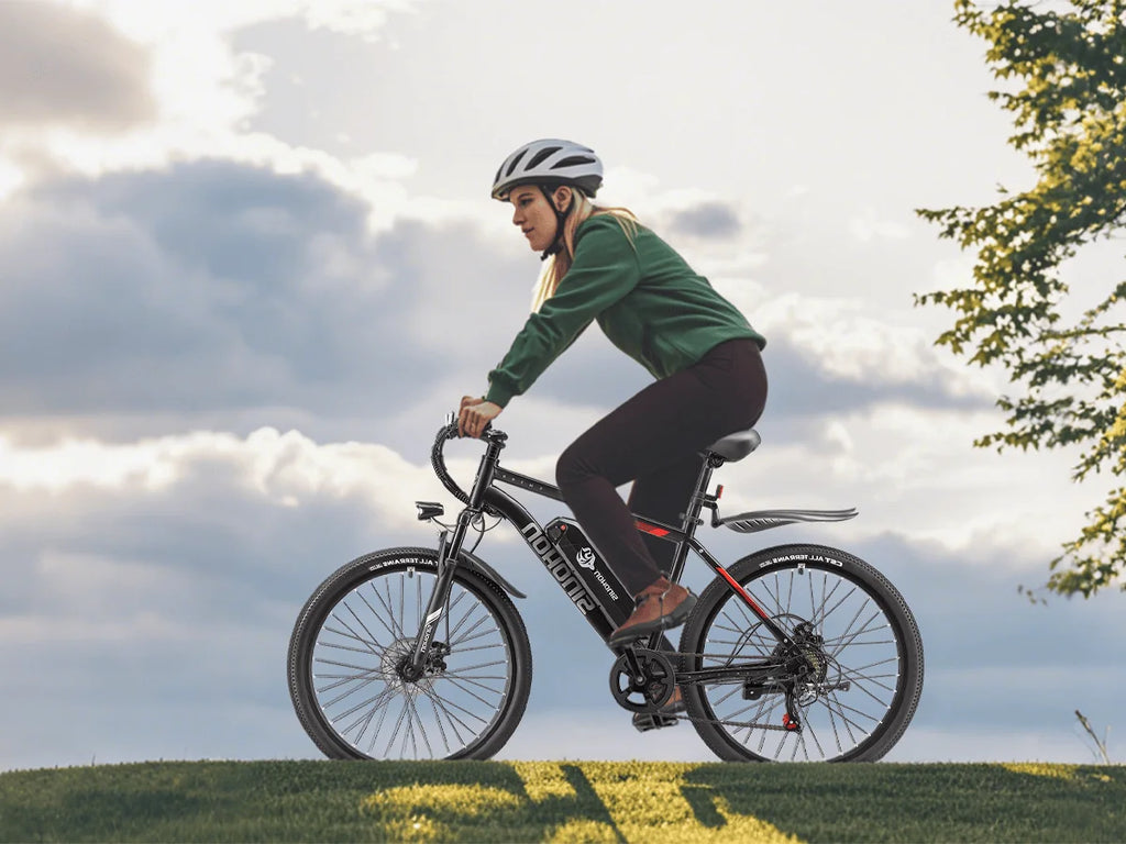 Electric Bike 500W Electric Bicycles 36V15Ah 37Mile 26" Fat Tire Dual Suspension 7-Speed City Commuting E-Bike for Adult Teen