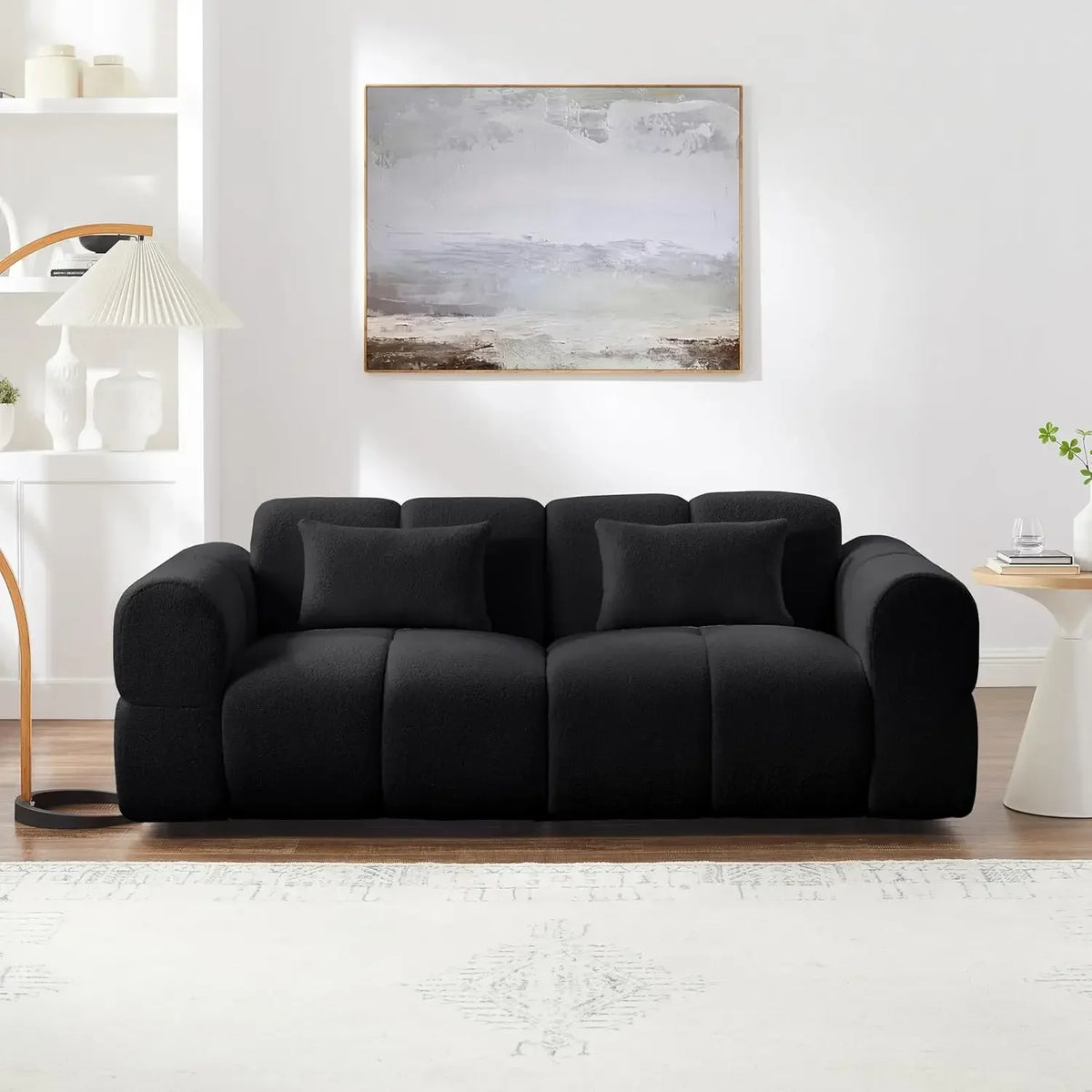 80\" Oversized Boucle Sofa Couch Modern Deep Seat Love Seat Mid-Century Cloud Couch for Living Room ComfortableCustomized