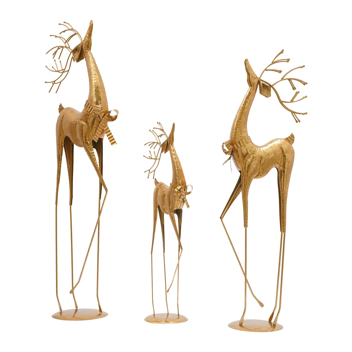 House Studio Gold Reindeer Statue, Christmas Decoration Indoor Reindeer Statue, Large Christmas Reindeer Decor Statues