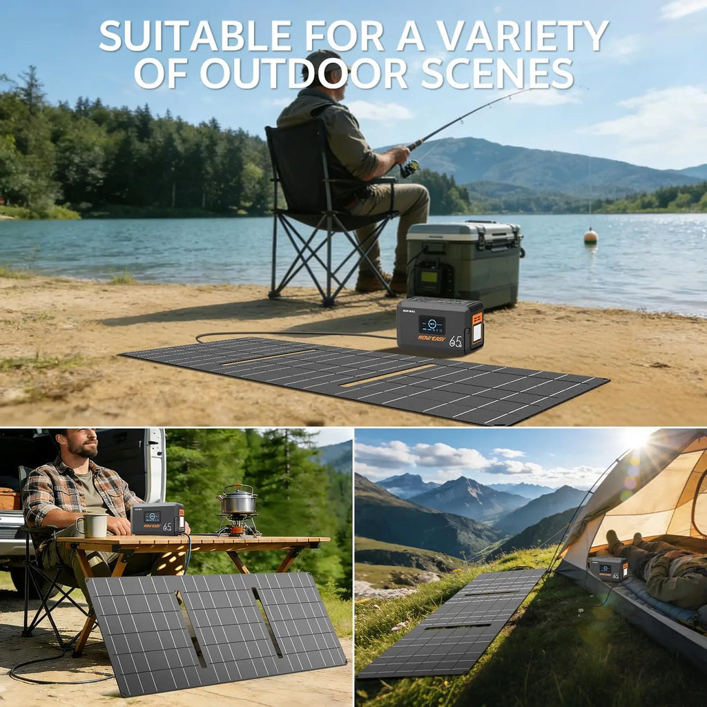 135W Solar Generator with 30W Panel, Portable Power Station for Camping, Home & Outdoor Emergency - AC Outlet Included