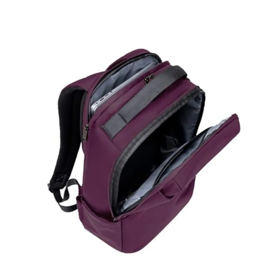 Origami Laptop Backpack for Work and Travel - Fits 16 MacBook Pro - Lightweight Business Bag for Men and Women in Wine Color -