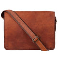 inch Vintage Crossbody Full Grain Leather Laptop Messenger Bag
