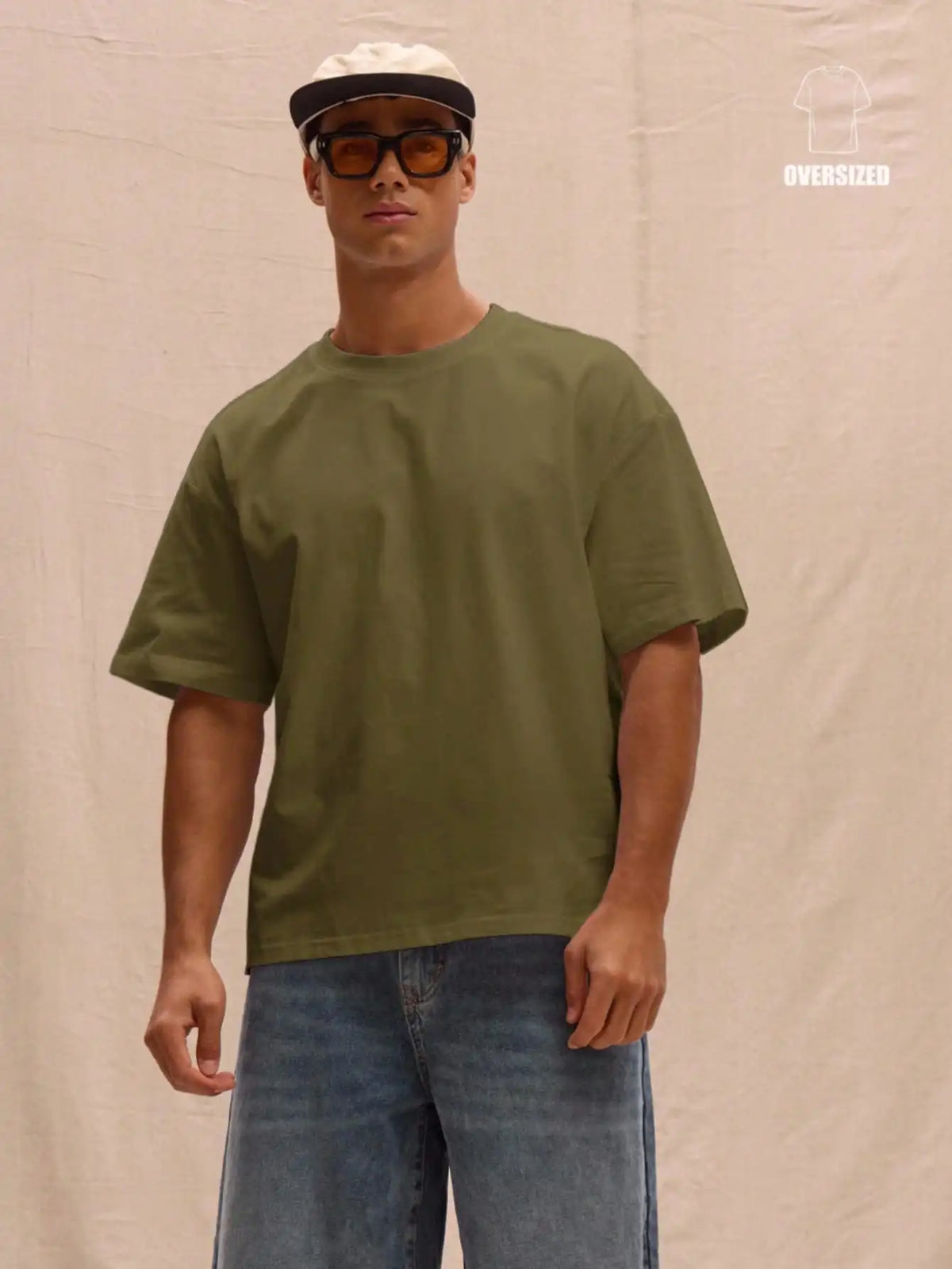 Oversized Boxy Fit White T-Shirt for Spring Summer Street Style Casual Wear