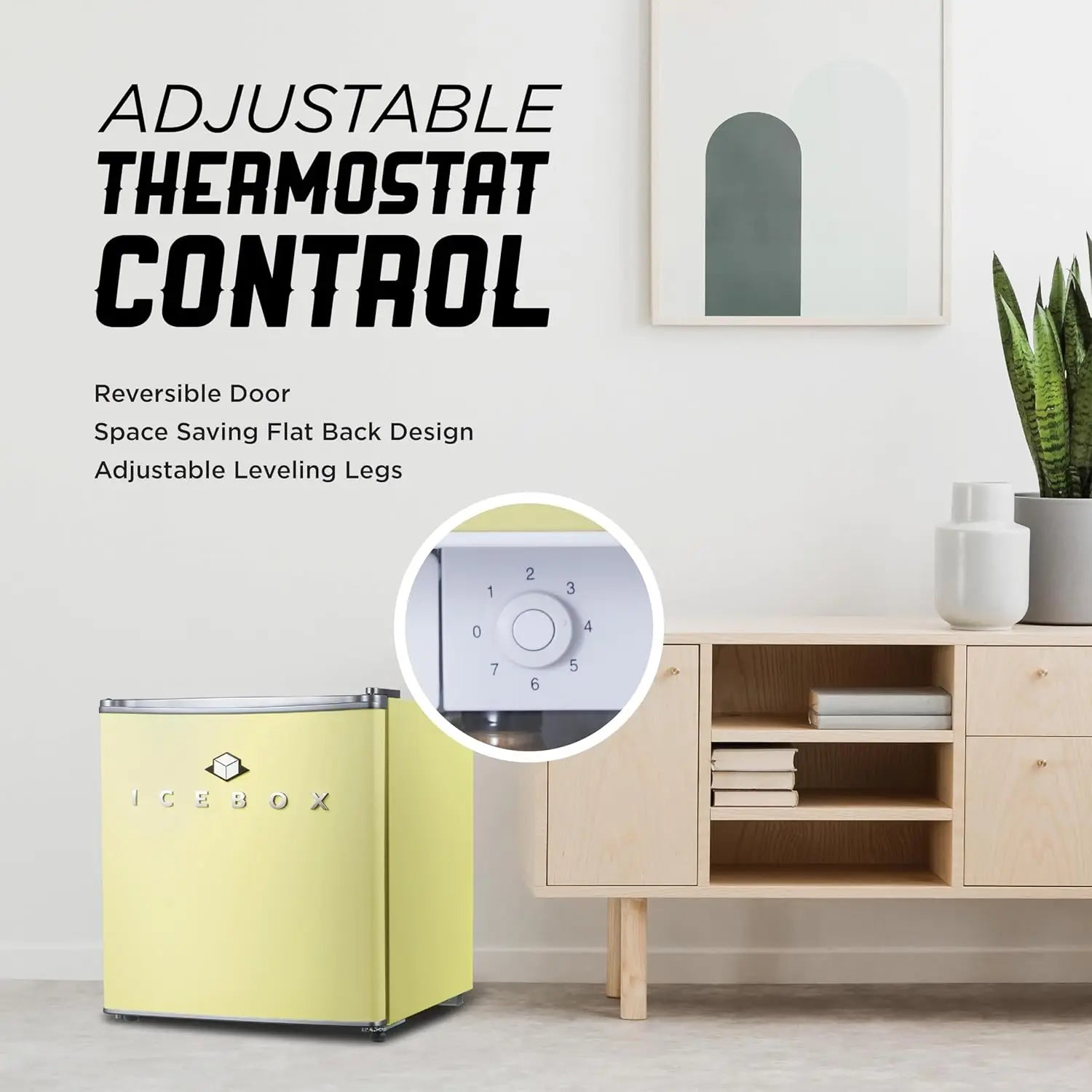 1.7 Cu. Ft. Compact Refrigerator, ENERGY STAR Certified Mini Fridge with Chiller Compartment, Sun Yellow