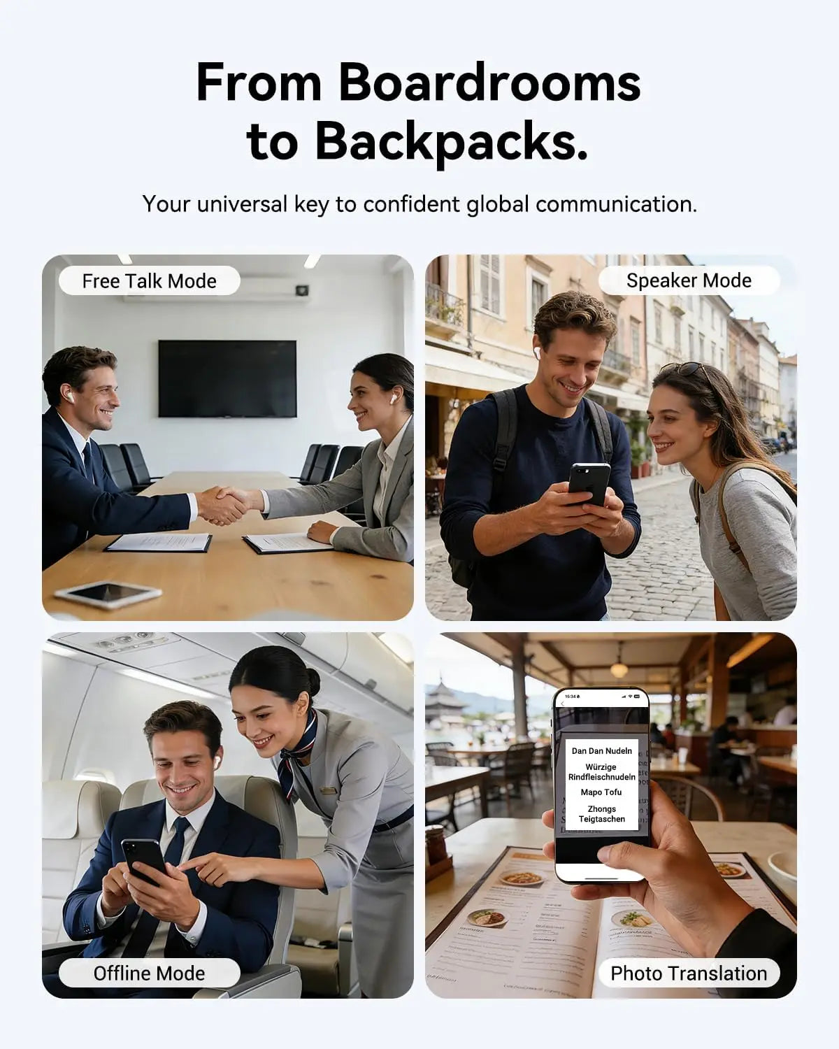 3-in-1 Translation Earbuds, Real-Time 144 Languages, Offline No Subscription for Travel & Exploration