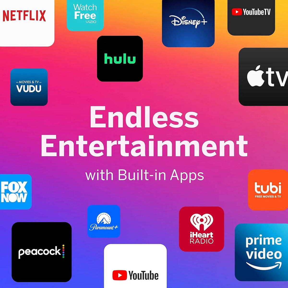 65 Inch 4K Smart TV with AirPlay & Chromecast, UHD LED HDR Television for Gaming & Streaming