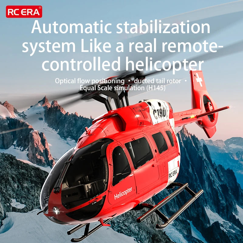 RC ERA C190 H145 1:30 Scale Optical Flow Positioning Gyro Stabilized RC Helicopter Remote Control Aircraft Hobby Toys for Adult