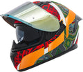 Obsidian Full Face Dual Visor Adult Motorcycle Helmet for Motorbike Street Bike with Pinlock Ready DOT Approved HUICHIOL Green X