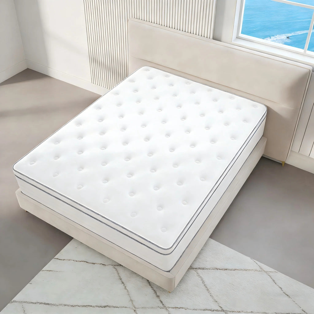 King Full Queen size Mattress 12\10\14 Inch - Deep Sleep Hybrid Mattress Pressure Relief - Back & Side Sleepers