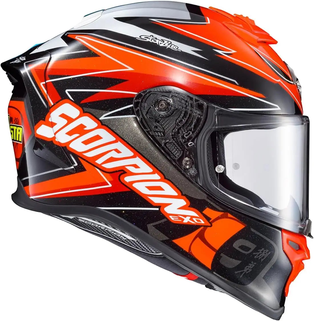 R1 Air Full Face Adult Motorcycle Helmet with Pinlock Race Ready Shield Bluetooth Speaker Pockets DOT ECE Bautista (Red/Black/Wh