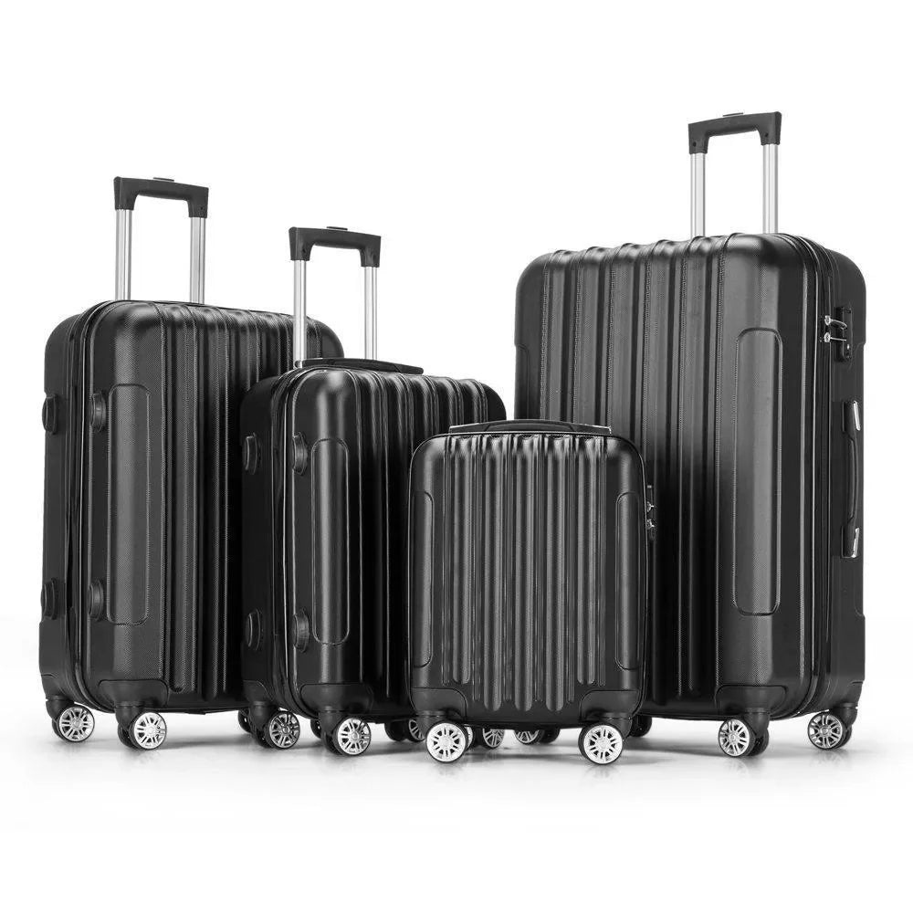 4 Pcs  Luggage Set Carry On Travel Luggage TSA Lock Spinner Wheels Hardshell