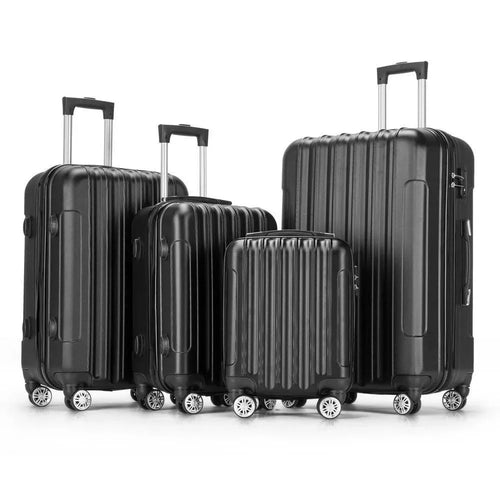 4 Pcs  Luggage Set Carry On Travel Luggage TSA Lock Spinner Wheels Hardshell