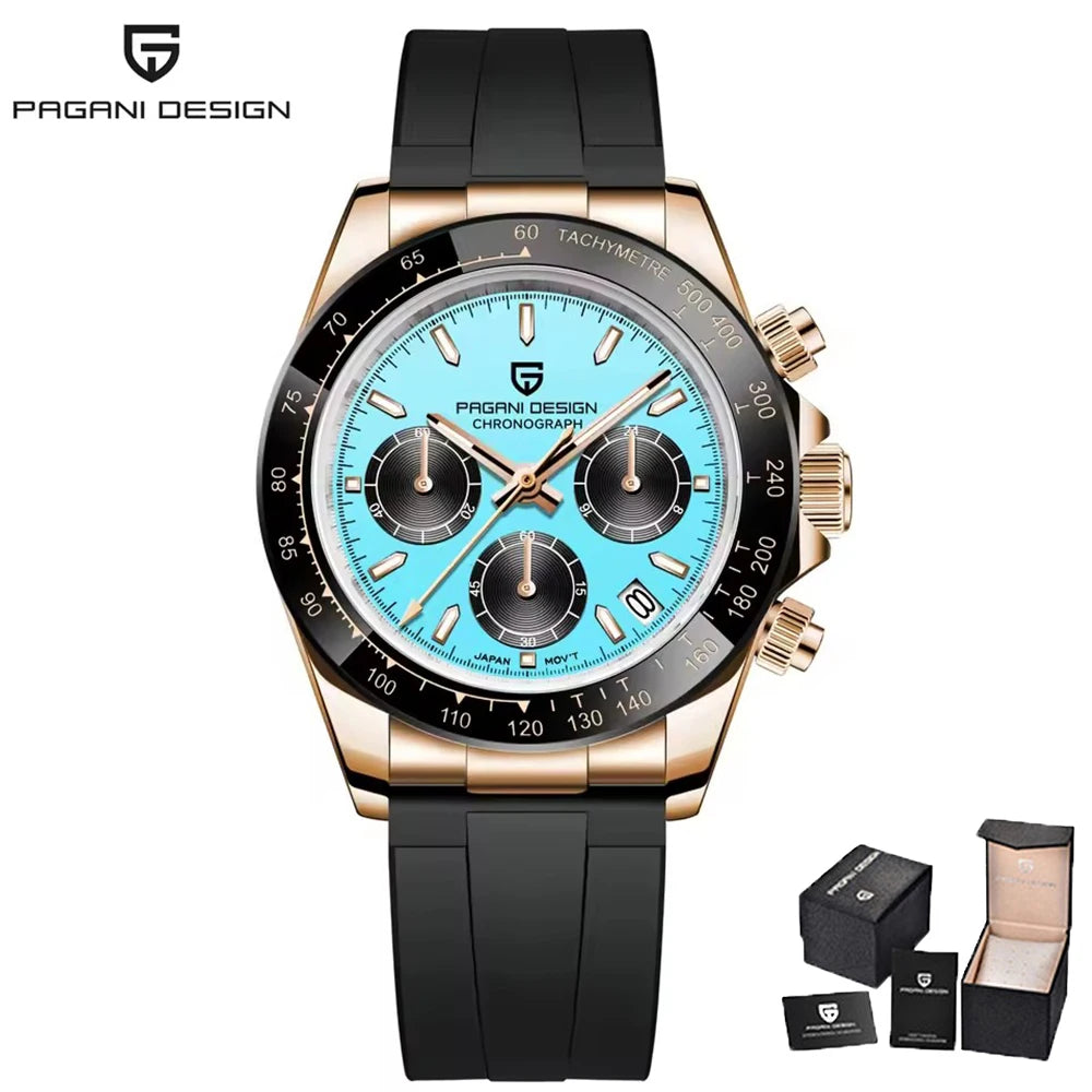PAGANI DESIGN 2026 New Men Watches Luxury Quartz Watch For Men 100M Waterproof Sports Chronograph Wristwatch for Men gift