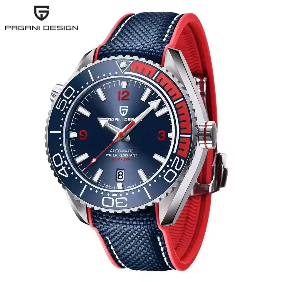 PAGANI DESIGN 42MM Classic Luxury Diving Men Automatic Mechanical Watch Sapphire Glass Stainless Steel Waterproof Watch for men