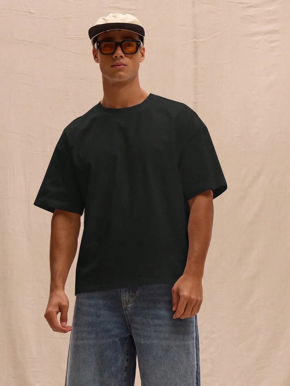Oversized Boxy Fit White T-Shirt for Spring Summer Street Style Casual Wear