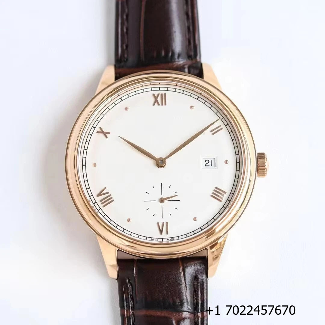 Unisex Antique Business Coin Pointer Watch Stainless Steel Case Sapphire Crystal 5BAR Water Resistant Fully Automatic Mechanical