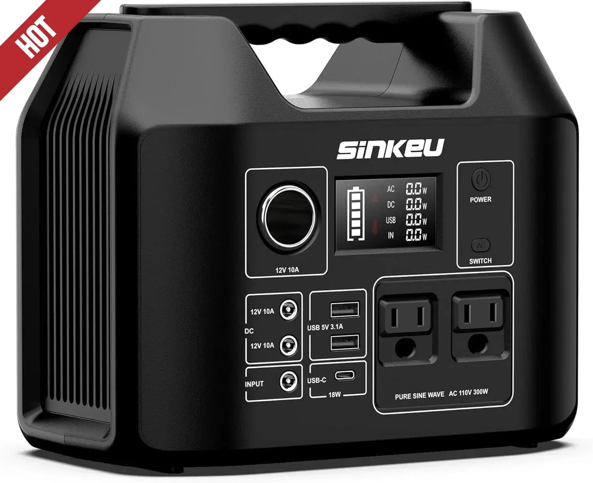 Portable Power Station 80000mAh,256Wh LiFePO4 Battery Backup,300W AC Outlets,Power Bank for Hurricane Emergency Outdoor Camping