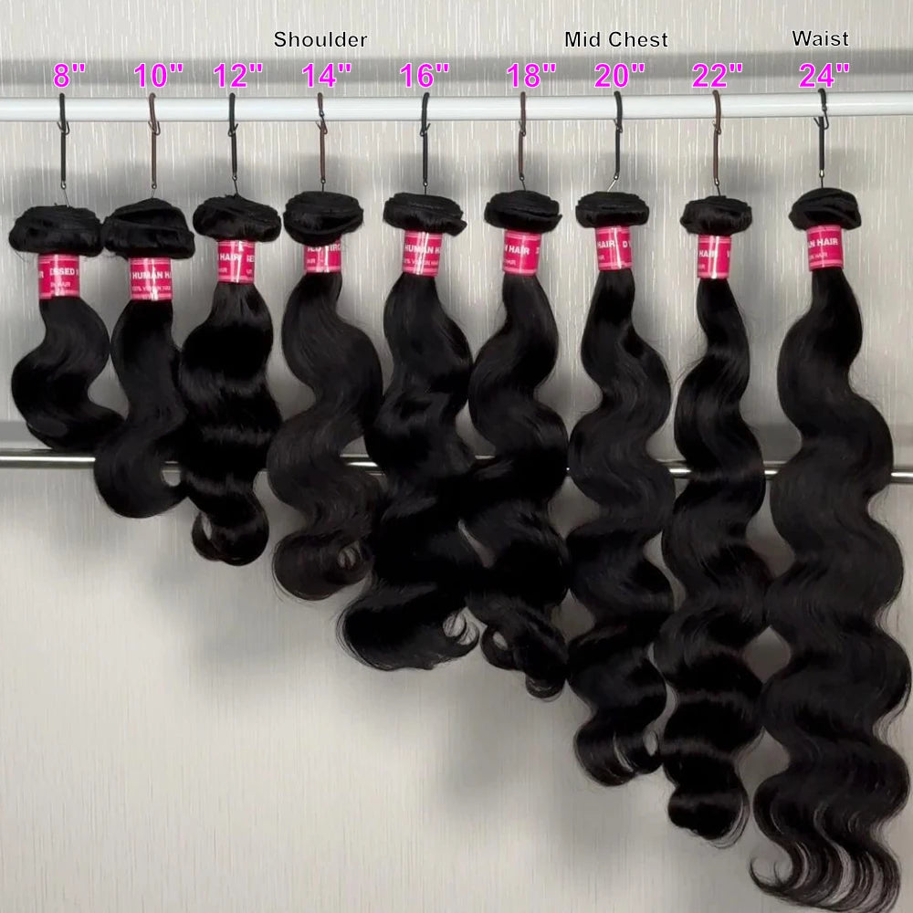 UNice Body Wave Bundles Natural Color 100% Human Hair Bundles Sew-in Quick Weaves Virgin Hair 1/3/4 Bundles Deal