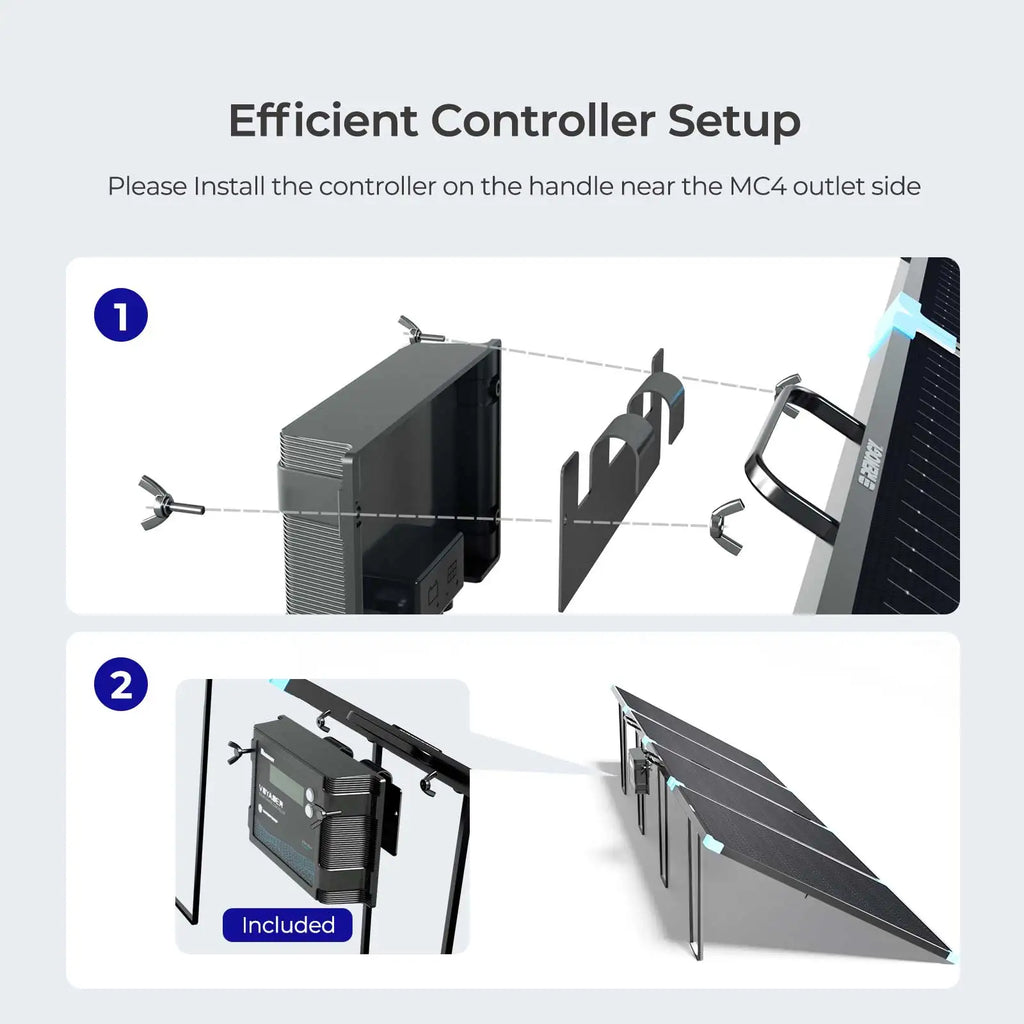 Renogy 220W Foldable Solar Panel Suitcase with 20A Controller, Portable 23% High-Efficiency, for RV Camping Power Station