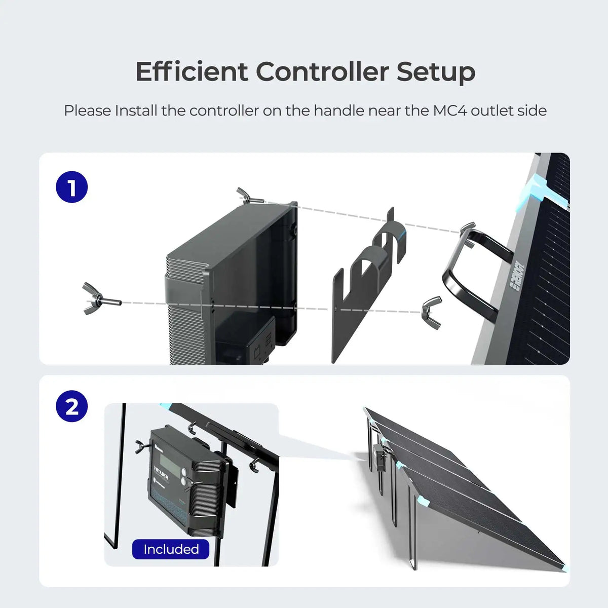 Renogy 220W Foldable Solar Panel Suitcase with 20A Controller, Portable 23% High-Efficiency, for RV Camping Power Station