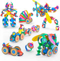 72-Piece Magnetic Building Toy Set - Flexible STEM Construction Tiles for Creative Play, Ages 4-99