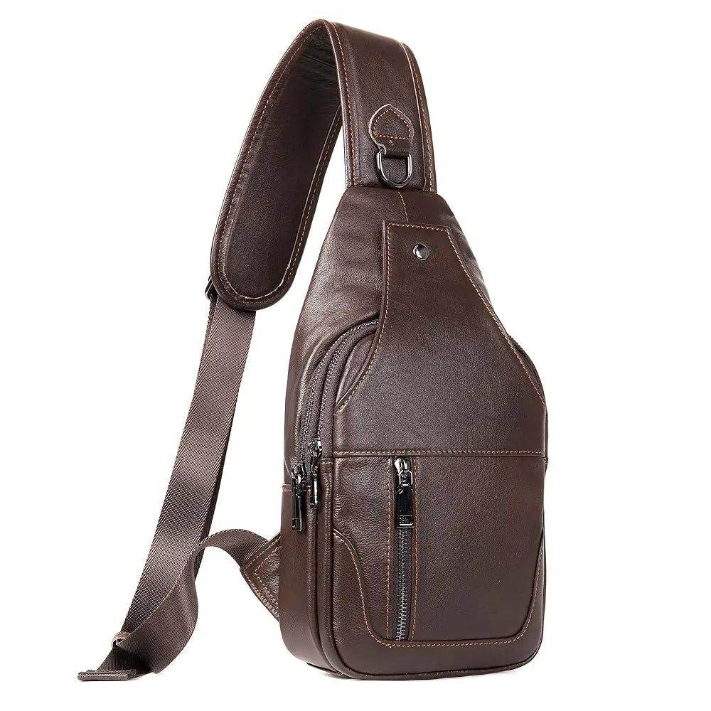 Genuine Leather Sling Bag for Men