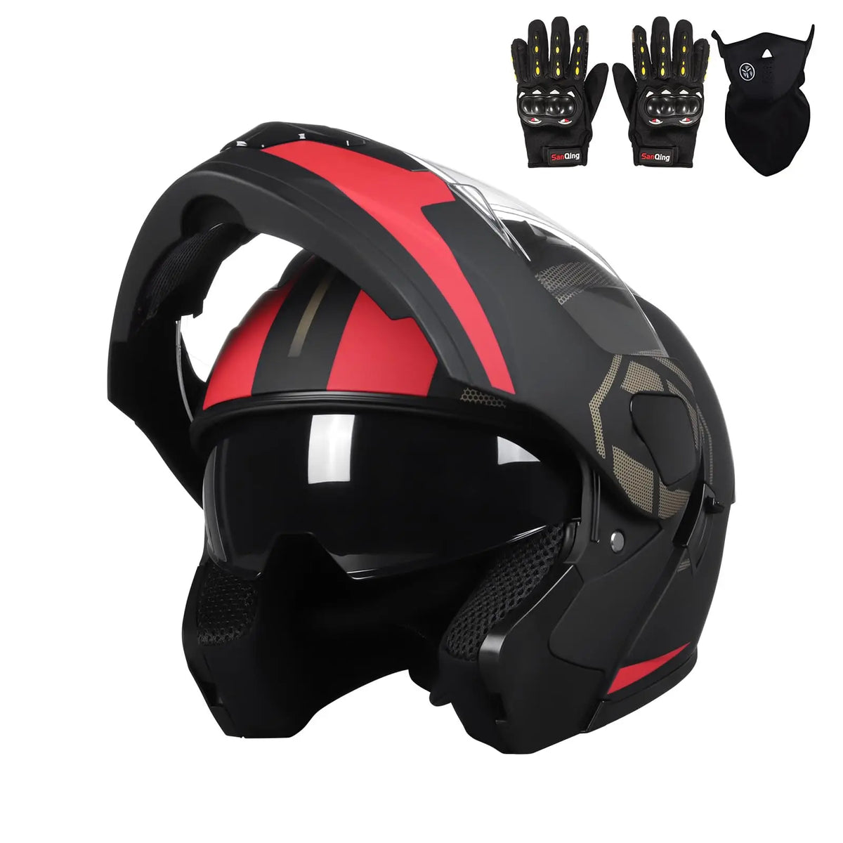 Helmets Motorcycles Full Helmet Dual Lenses Facelifted Helmets All Season Universal Summer Cycling Half Helmets Portable Fashion
