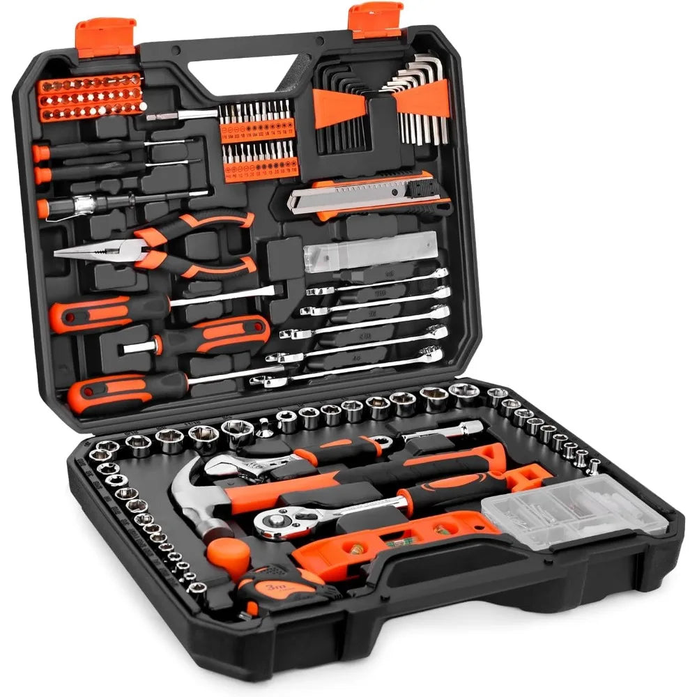 Complete 248 Piece Home Tool Kit for DIY Repairs and Household Projects